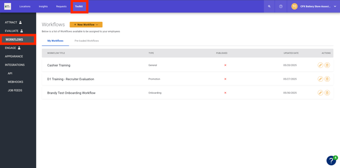 Workflows main